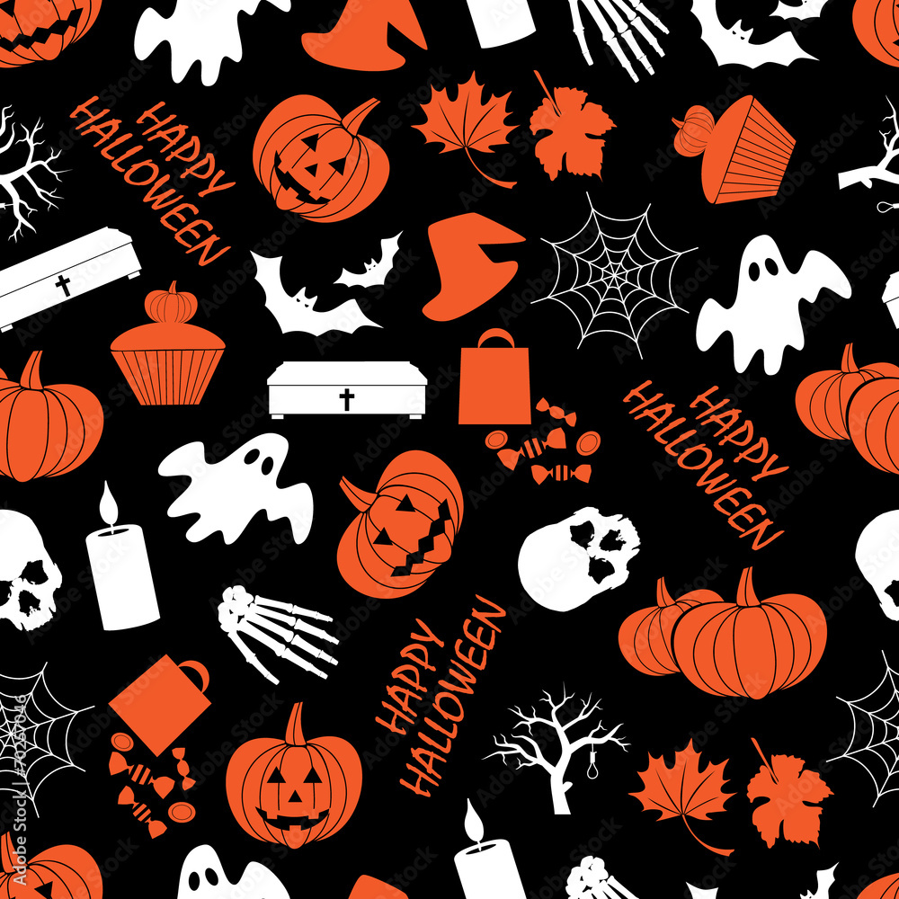 halloween dark seamless pattern eps10
