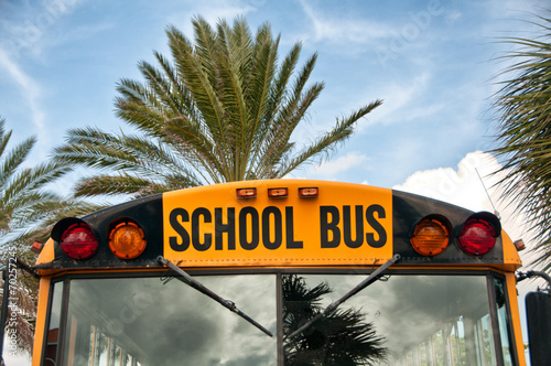 Close Up of Front of Yellow School Bus