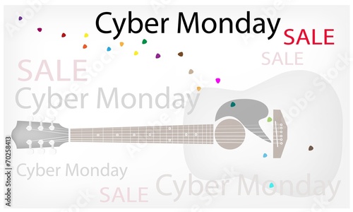 Acoustic Guitars Background of for Cyber Monday Sale