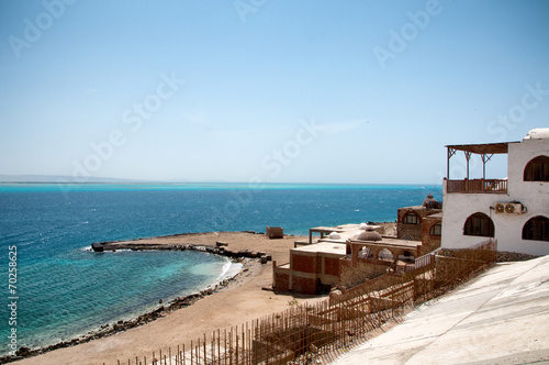 Buildings on Coastline of Red Sea in Hurghada © XtravaganT