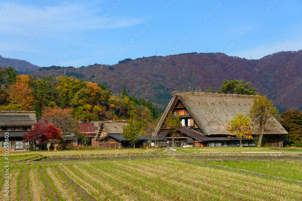 Historic Village of Shirakawa-go in autumn