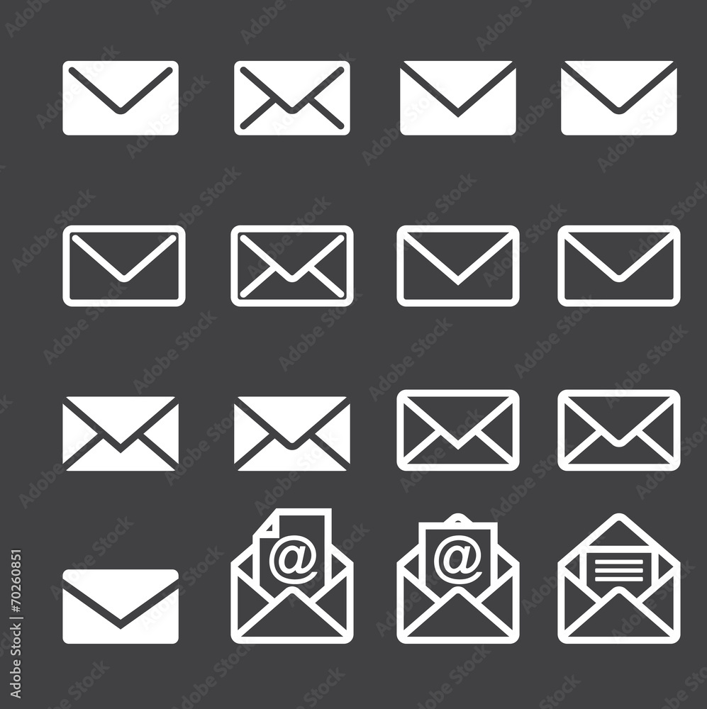 mail icon set mail icon set