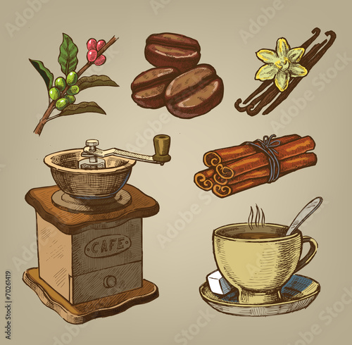 hand drawn coffee