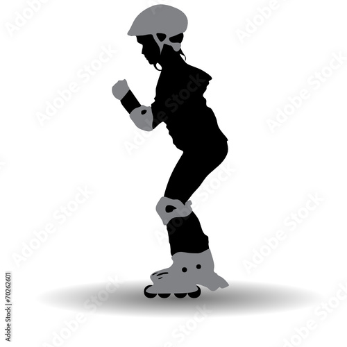 Illustration of a roller girl