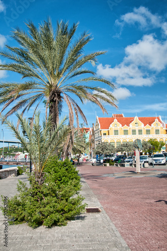 Historic dutch buildings in Willemstad, Curacao