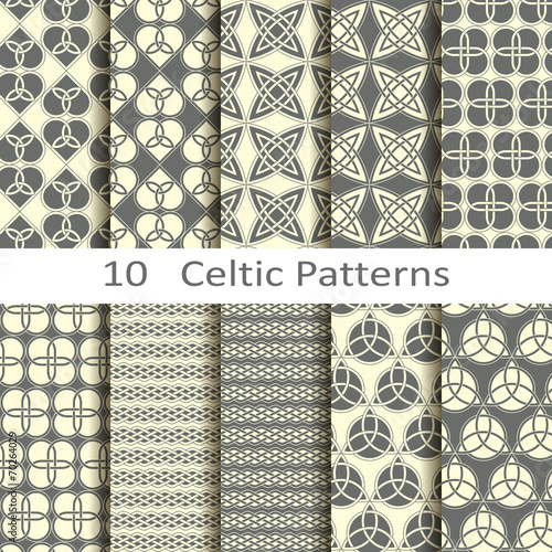 set of ten Celtic patterns