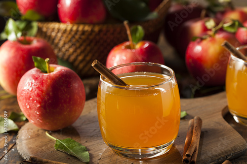 Fototapeta Organic Apple Cider with Cinnamon