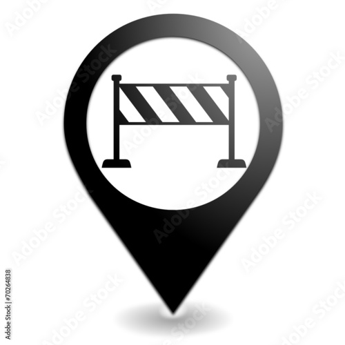 chantier sur symbole localisation noir