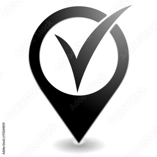 cocher sur symbole localisation noir