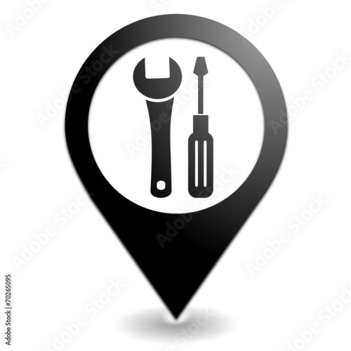 réparation sur symbole localisation noir