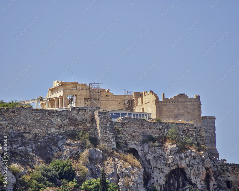 Athens Greece, propylaea on the northern part of acropolis