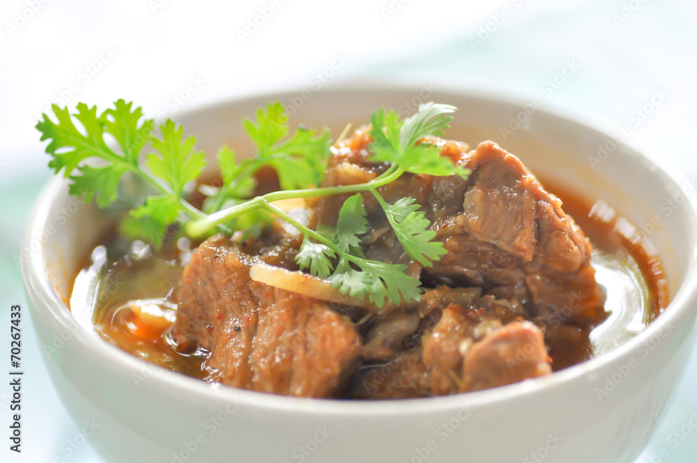 Northern Thai style pork curry with garlic,pork stew Northern Thai style pork curry with garlic,pork stew