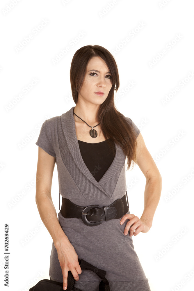 brunette woman business dress serious expression brunette woman business dress serious expression