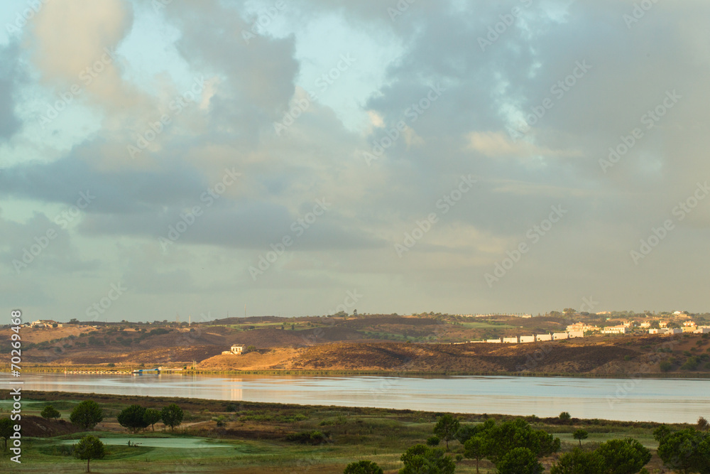 Guadiana River on a cloudy morning