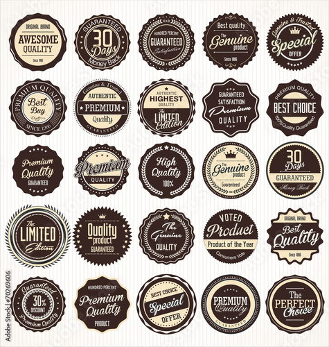 Premium, quality retro vintage labels collection