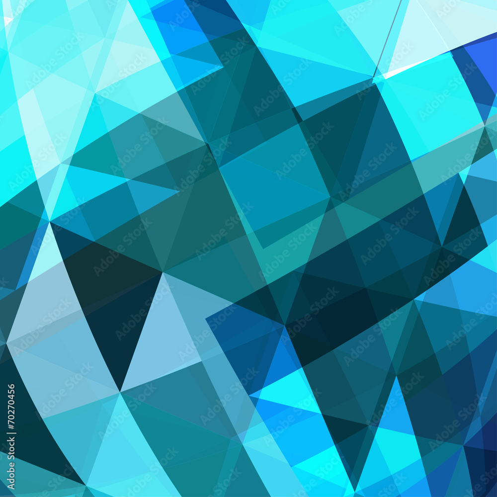Obraz premium Blue Triangle Abstract Background