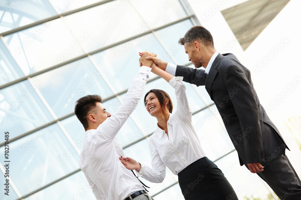 Business People Celebrate successful project. Team Work Business People Celebrate successful project. Team Work