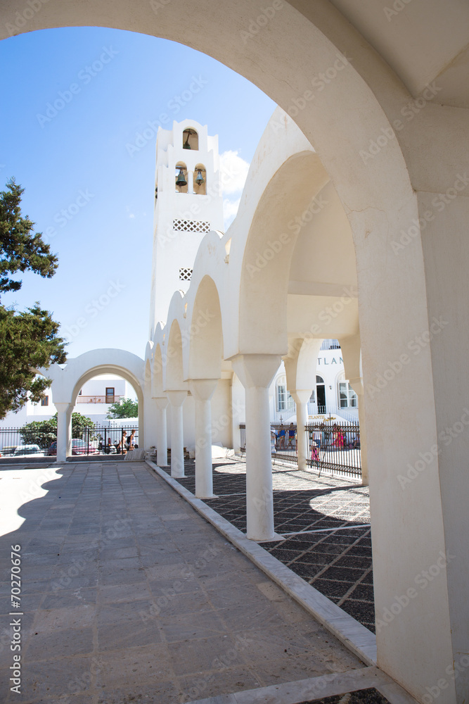 Weiße Kirche aus Santorini