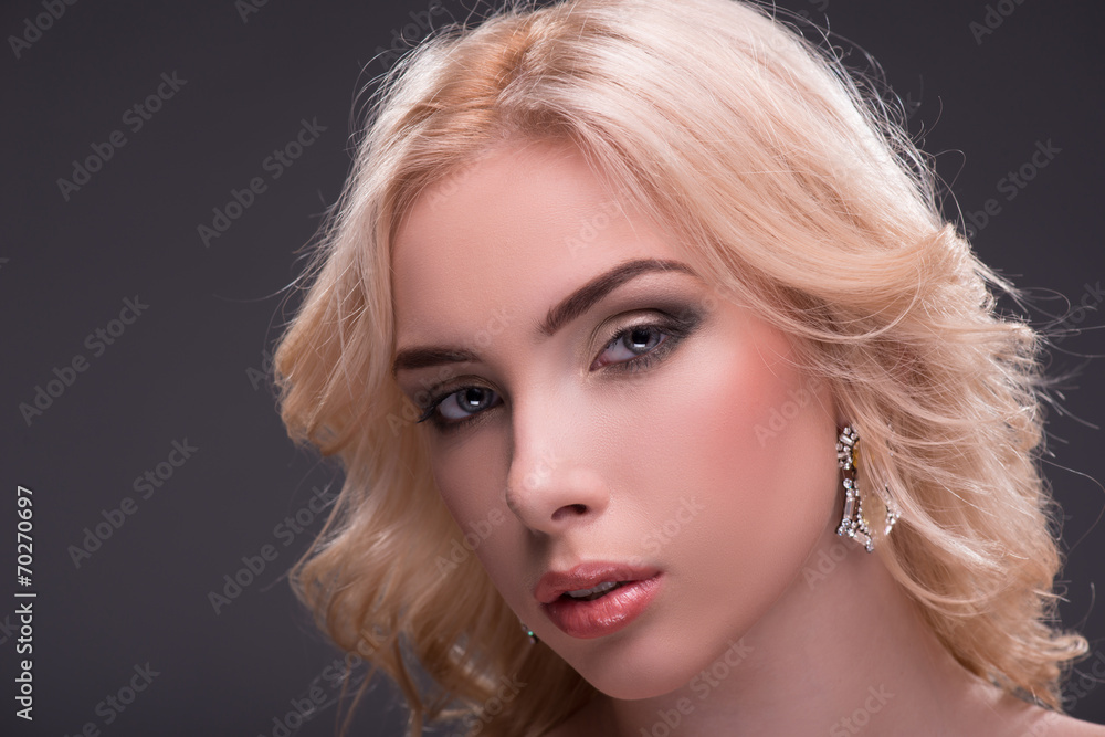 Wonderful blonde wearing jewelry Wonderful blonde wearing jewelry