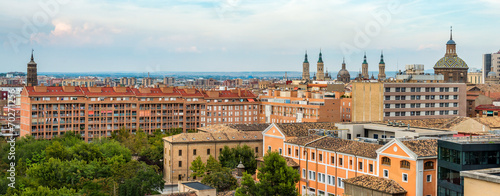 Beautiful view of city Zaragoza, Spain.