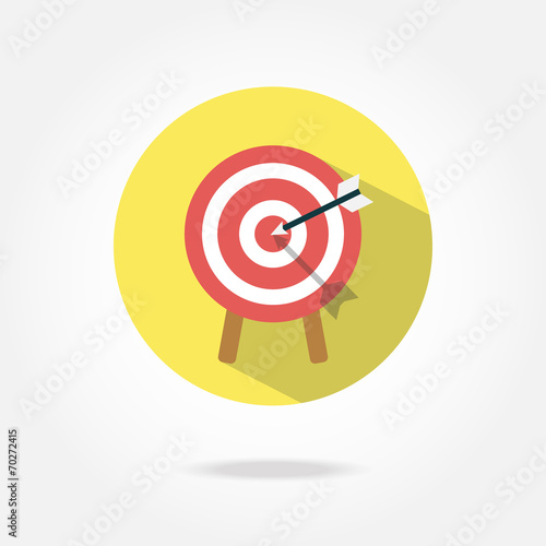 Flat target icon.