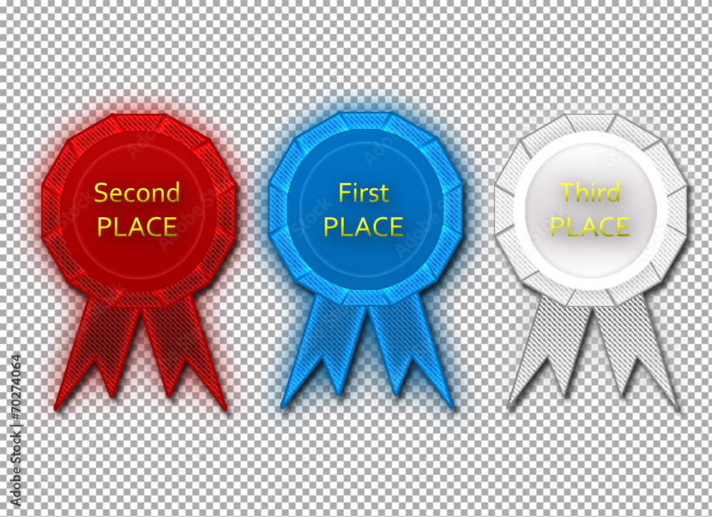 First, second, third place ribbons Stock Illustration | Adobe Stock