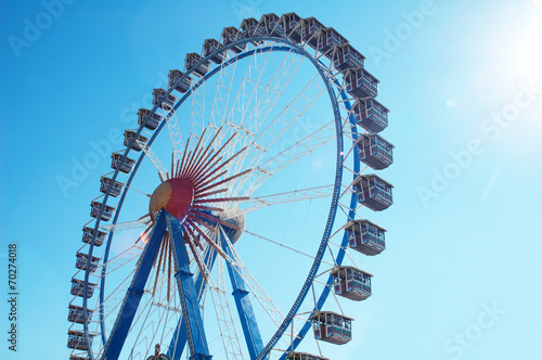 Ferris wheel on the German folk festival Oktoberfest, Munich
