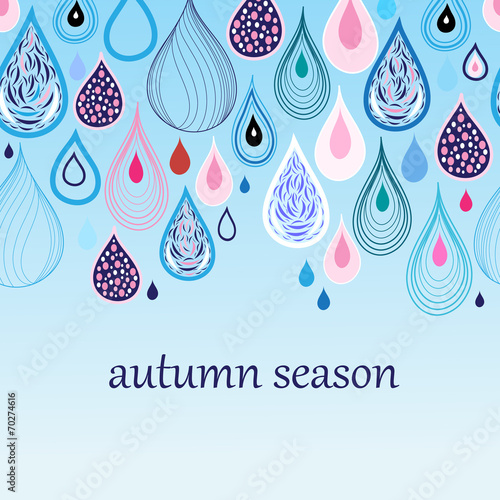 autumn background with drops