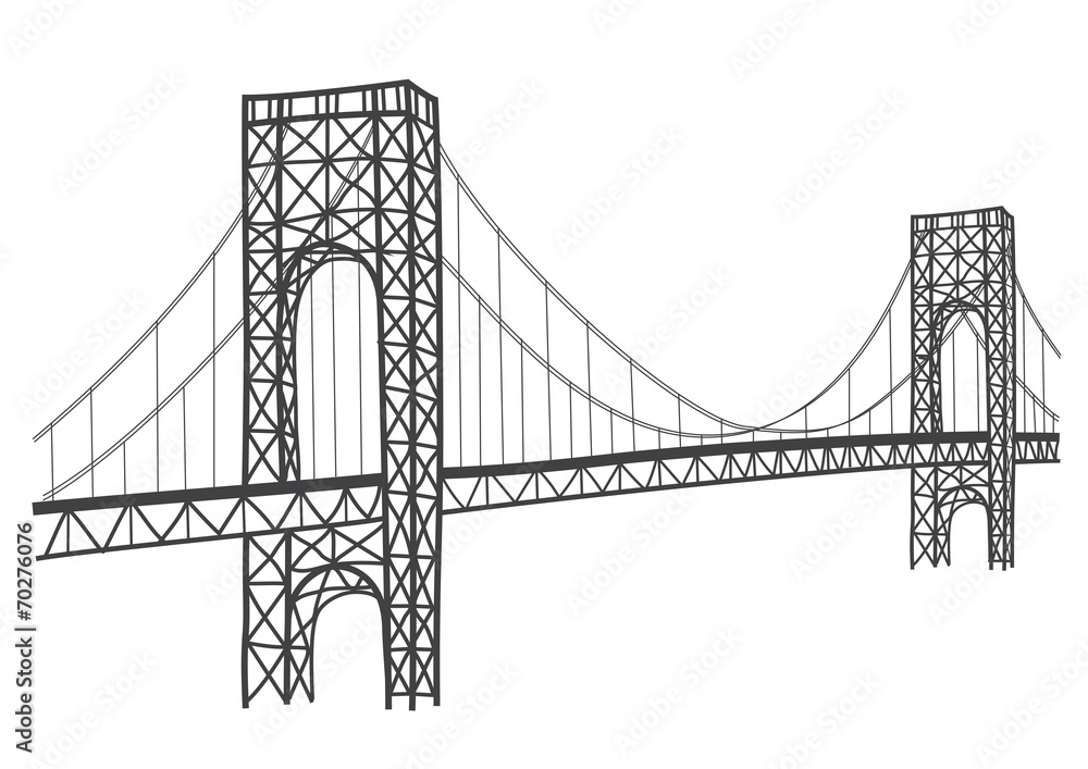 Fototapeta premium George Washington Bridge drawing