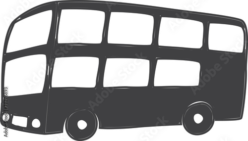 drawing of london typical doubledecker bus photo