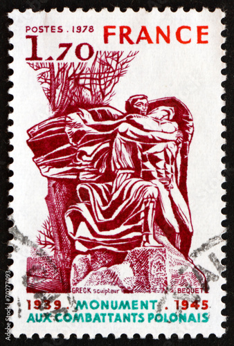 Postage stamp France 1978 Polish Veterans    Monument