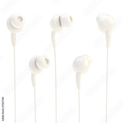 In-ear headphones isolated