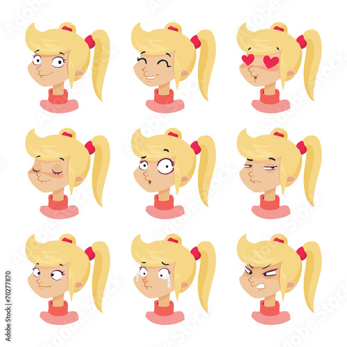cute girl facial expressions