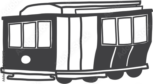 illustration of popular historical San Francisco cable car