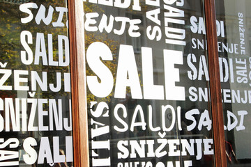 Sale signs - shopping concept