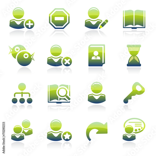 Users green icons.