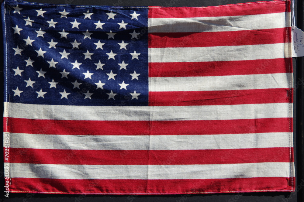Fototapeta premium 1949 american flag with peace sign artwork