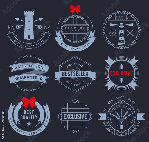 Promo badges on dark background. EPS8.