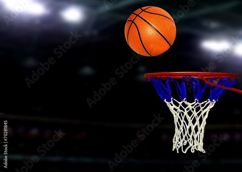 Basketball games under Spotlights