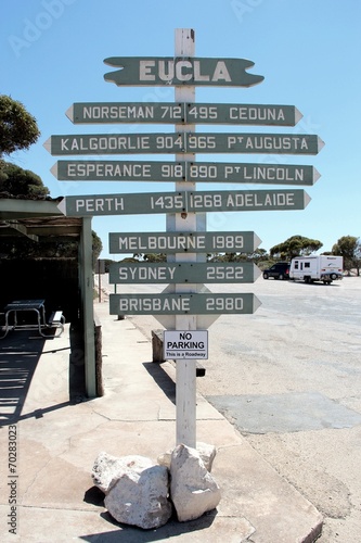 Panneau de directions, Australie photo