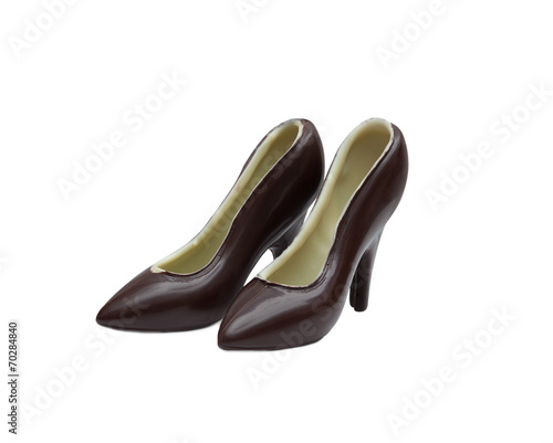 Image of mixed chocolate shoes, close-up