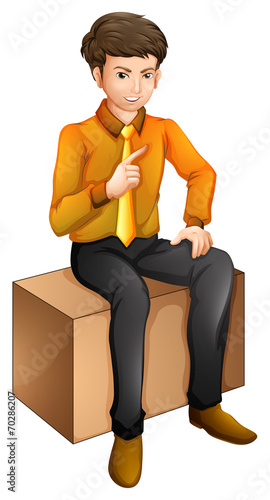 A man sitting down