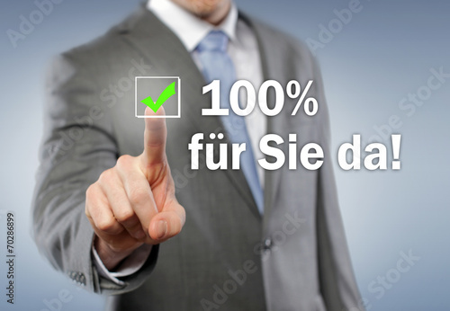 100% für Sie da