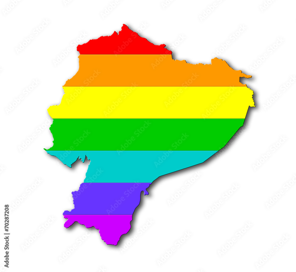 Obraz premium Rainbow flag pattern - Ecuador