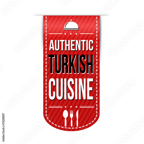 Authentic turkish cuisine banner design