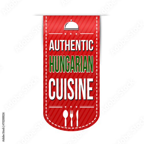 Authentic hungarian cuisine banner design