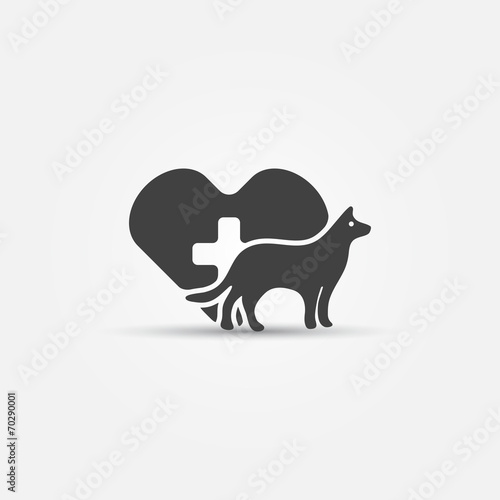 Dog vet vector icon