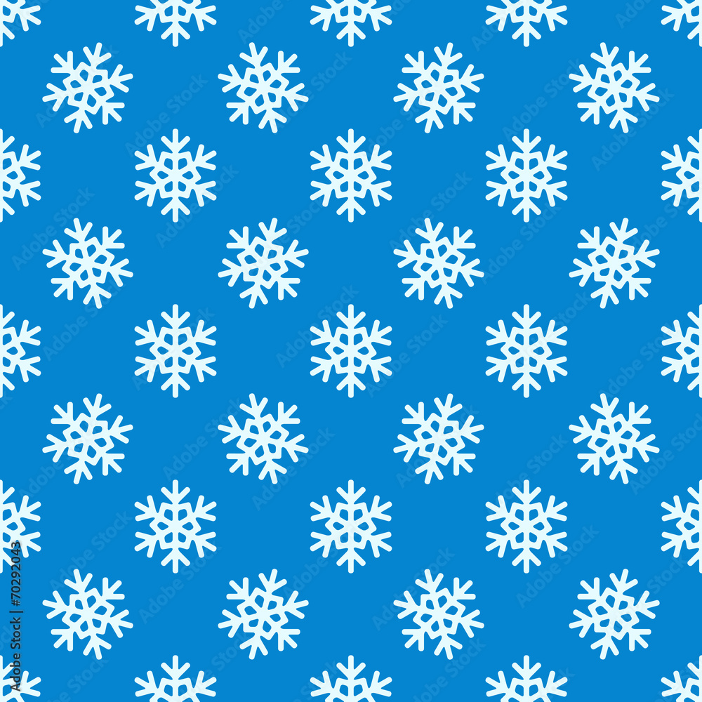 White snowflakes vector seamless pattern White snowflakes vector seamless pattern