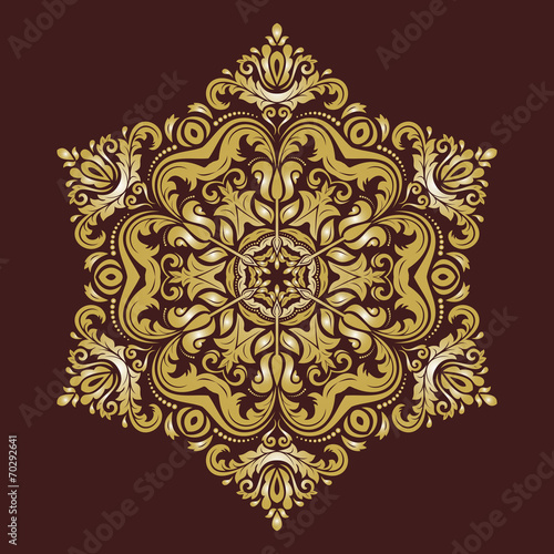 Damask Seamless Vector Pattern. Orient Background