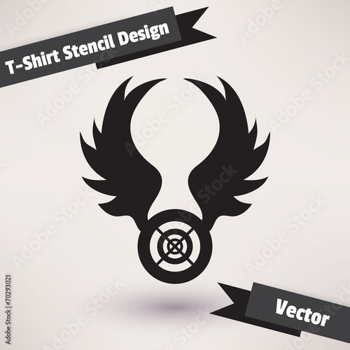 T-Shirt Stencil Design vector illustration. Template for your